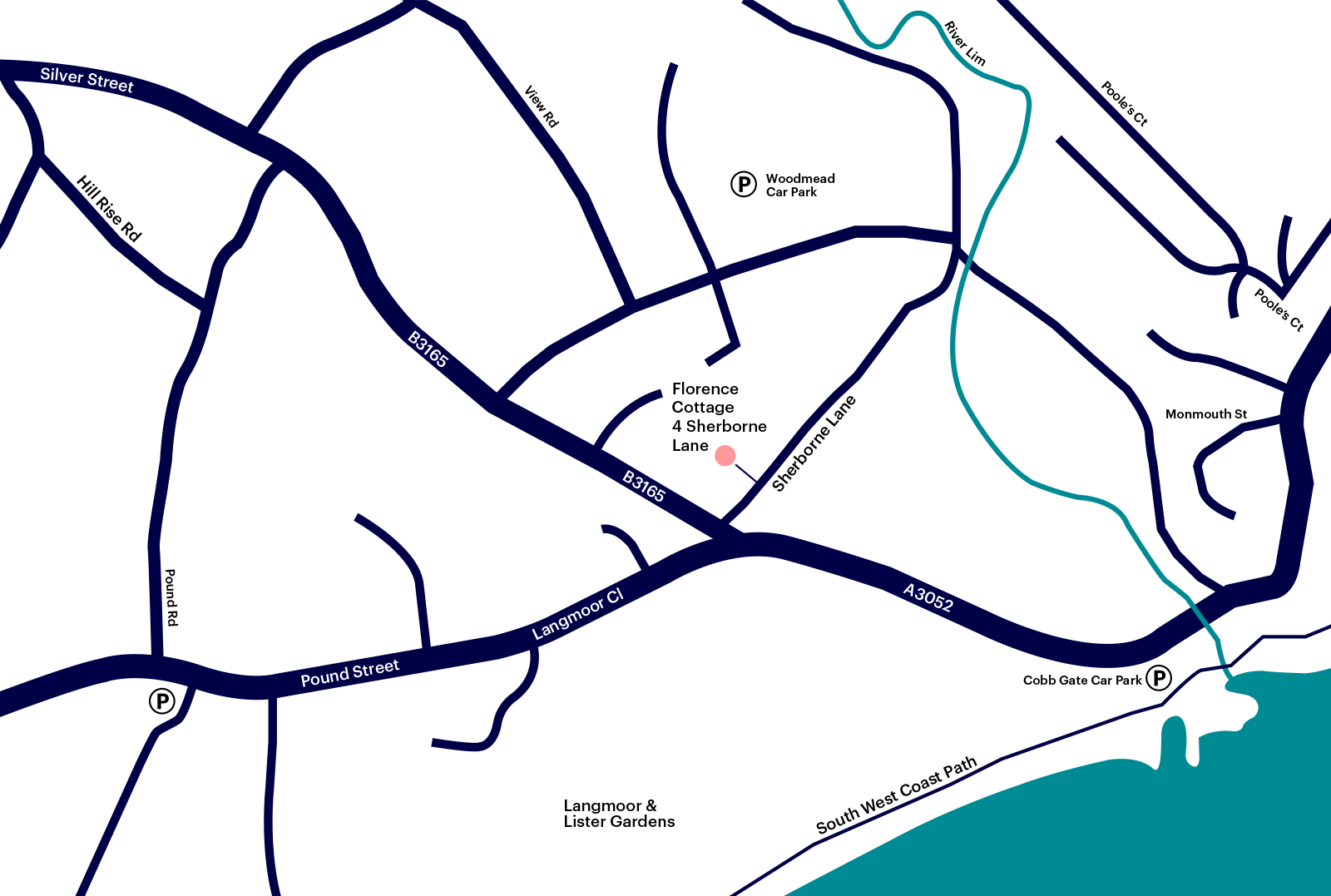 a-map-of-lyme-regis-showing-location-of-florence-cottage